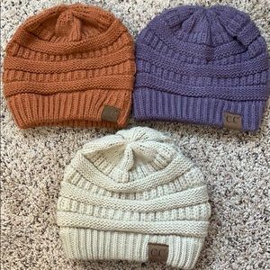 C.C beanies set of three
